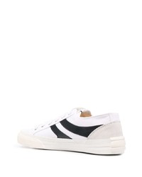 Baskets basses en cuir blanches et noires Axel Arigato