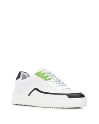 Baskets basses en cuir blanches et noires Filling Pieces