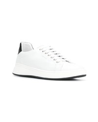 Baskets basses en cuir blanches et noires Philipp Plein