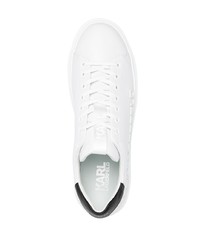 Baskets basses en cuir blanches et noires Karl Lagerfeld