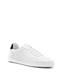 Baskets basses en cuir blanches et noires Filling Pieces