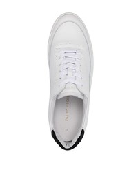 Baskets basses en cuir blanches et noires Filling Pieces