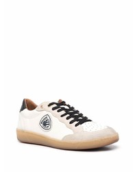 Baskets basses en cuir blanches et noires Blauer