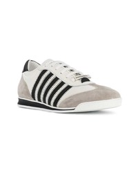 Baskets basses en cuir blanches et noires DSQUARED2