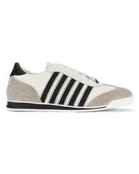 Baskets basses en cuir blanches et noires DSQUARED2