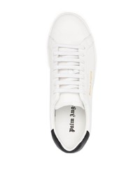 Baskets basses en cuir blanches et noires Palm Angels