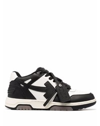 Baskets basses en cuir blanches et noires Off-White