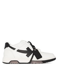 Baskets basses en cuir blanches et noires Off-White