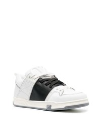 Baskets basses en cuir blanches et noires Valentino Garavani