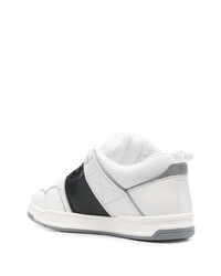 Baskets basses en cuir blanches et noires Valentino Garavani