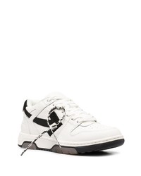 Baskets basses en cuir blanches et noires Off-White