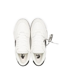 Baskets basses en cuir blanches et noires Off-White