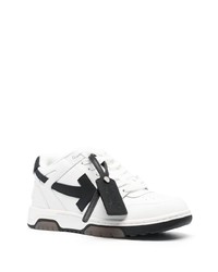 Baskets basses en cuir blanches et noires Off-White