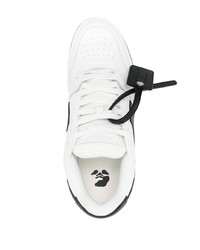 Baskets basses en cuir blanches et noires Off-White