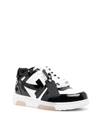 Baskets basses en cuir blanches et noires Off-White