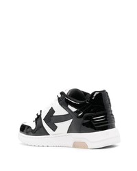 Baskets basses en cuir blanches et noires Off-White