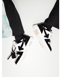 Baskets basses en cuir blanches et noires Off-White