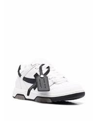 Baskets basses en cuir blanches et noires Off-White