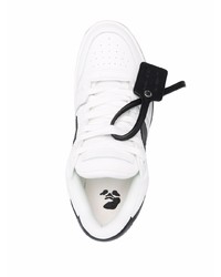 Baskets basses en cuir blanches et noires Off-White