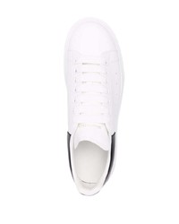 Baskets basses en cuir blanches et noires Alexander McQueen