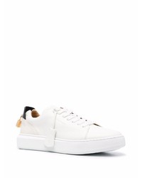 Baskets basses en cuir blanches et noires Buscemi