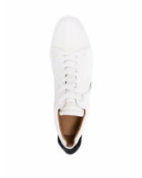 Baskets basses en cuir blanches et noires Buscemi