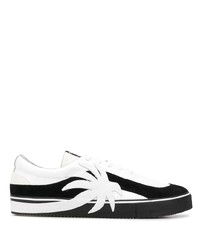 Baskets basses en cuir blanches et noires Palm Angels