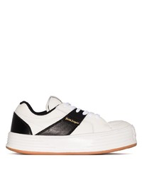 Baskets basses en cuir blanches et noires Palm Angels