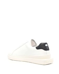 Baskets basses en cuir blanches et noires Palm Angels