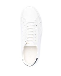 Baskets basses en cuir blanches et noires Paul Smith