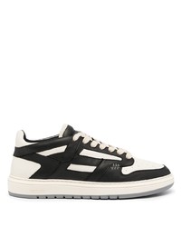 Baskets basses en cuir blanches et noires Represent