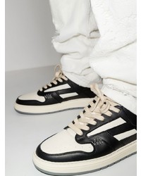 Baskets basses en cuir blanches et noires Represent