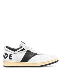 Baskets basses en cuir blanches et noires Rhude