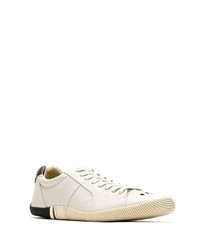 Baskets basses en cuir blanches et noires OSKLEN