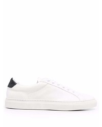 Baskets basses en cuir blanches et noires Scarosso