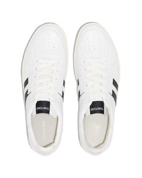 Baskets basses en cuir blanches et noires Tom Ford