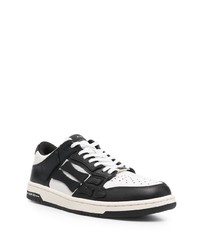 Baskets basses en cuir blanches et noires Amiri