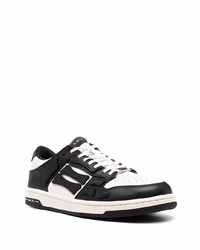 Baskets basses en cuir blanches et noires Amiri