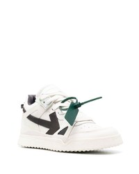 Baskets basses en cuir blanches et noires Off-White