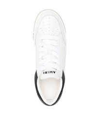 Baskets basses en cuir blanches et noires Amiri