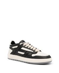 Baskets basses en cuir blanches et noires Represent