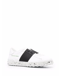 Baskets basses en cuir blanches et noires Valentino Garavani