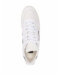 Baskets basses en cuir blanches et noires Veja