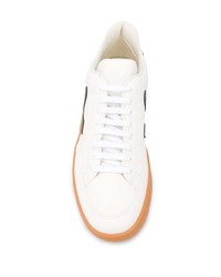 Baskets basses en cuir blanches et noires Veja