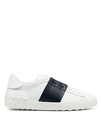 Baskets basses en cuir blanches et noires Valentino Garavani