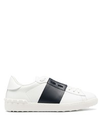 Baskets basses en cuir blanches et noires Valentino Garavani