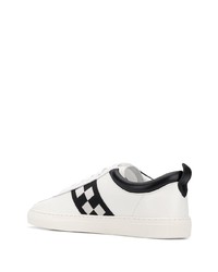 Baskets basses en cuir blanches et noires Bally