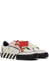 Baskets basses en cuir blanches et noires Off-White