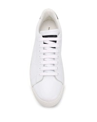 Baskets basses en cuir blanches et noires Maison Margiela