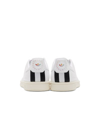 Baskets basses en cuir blanches et noires Stella McCartney